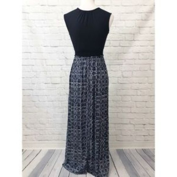 Daisy Fuentes Navy Suplice Maxi Dress Size S - Picture 2 of 6